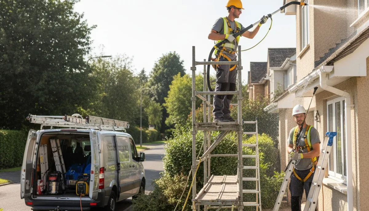 Columbus, OH gutter cleaning by FX Remodeling & Exteriors for clean, efficient home drainage