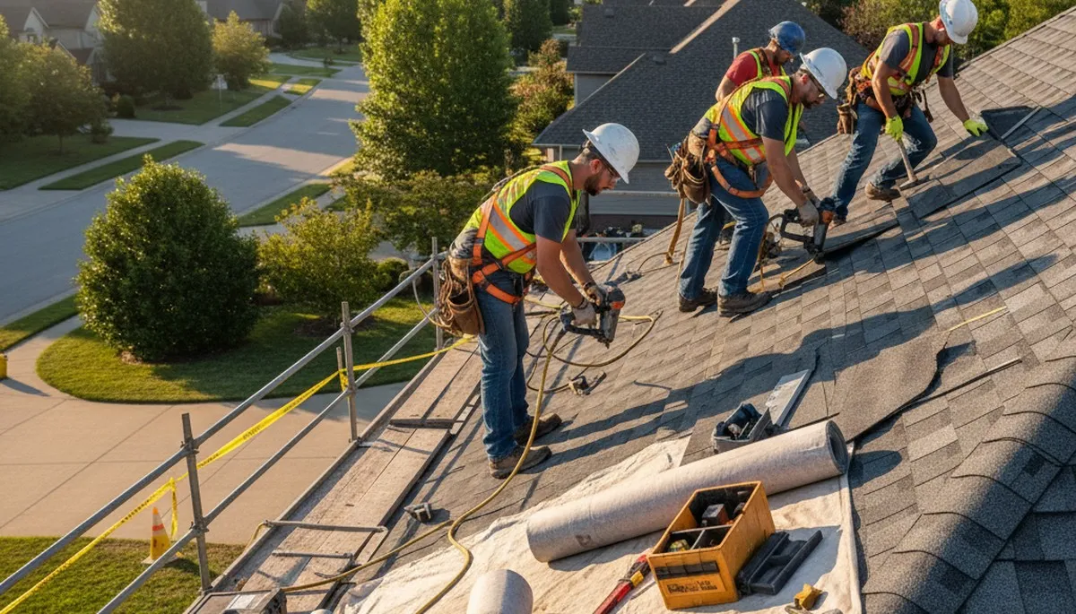 Columbus, OH siding contractor installing exterior siding for residential home improvement project