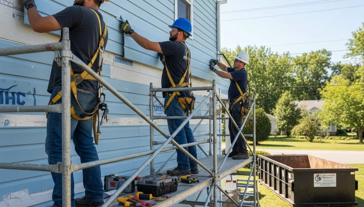 Vinyl siding installation in Columbus, OH for a home exterior by FX Remodeling & Exteriors