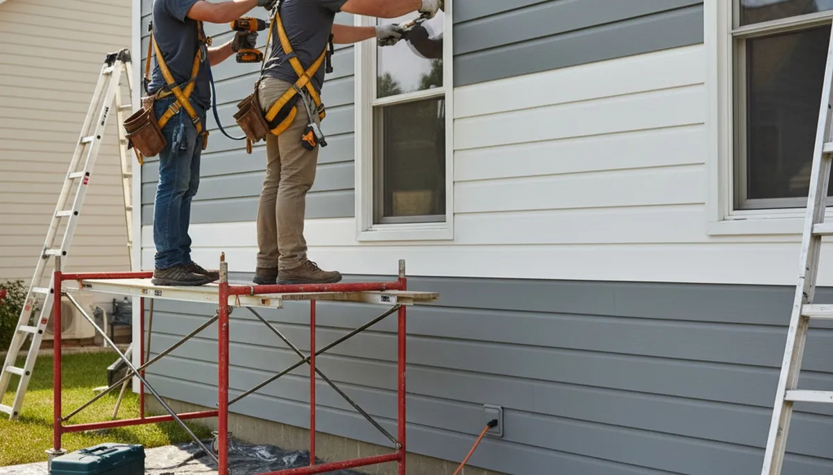 Vinyl siding repair in Columbus, OH by FX Remodeling & Exteriors for cracked and damaged siding