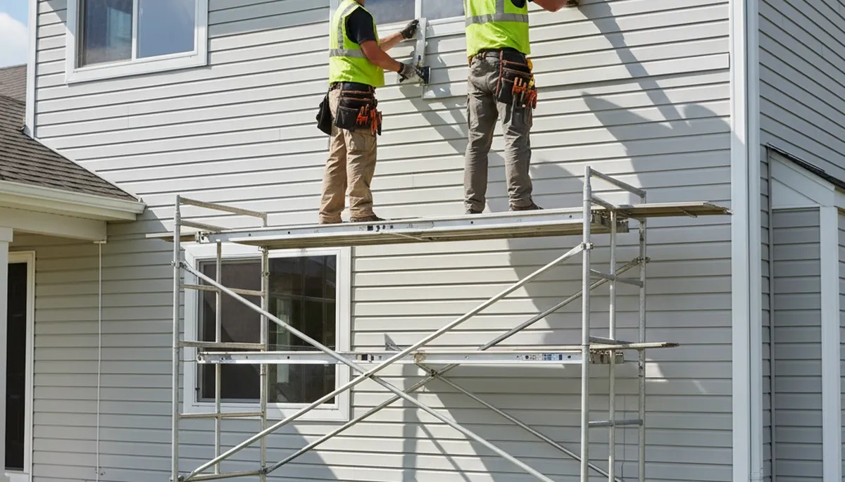 Vinyl siding repair in Columbus, OH by FX Remodeling & Exteriors for storm-damaged siding